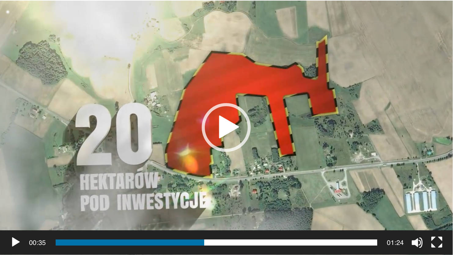 Klatka z filmu Oferta inwestycyjna Gminy Iława - tereny na mapie